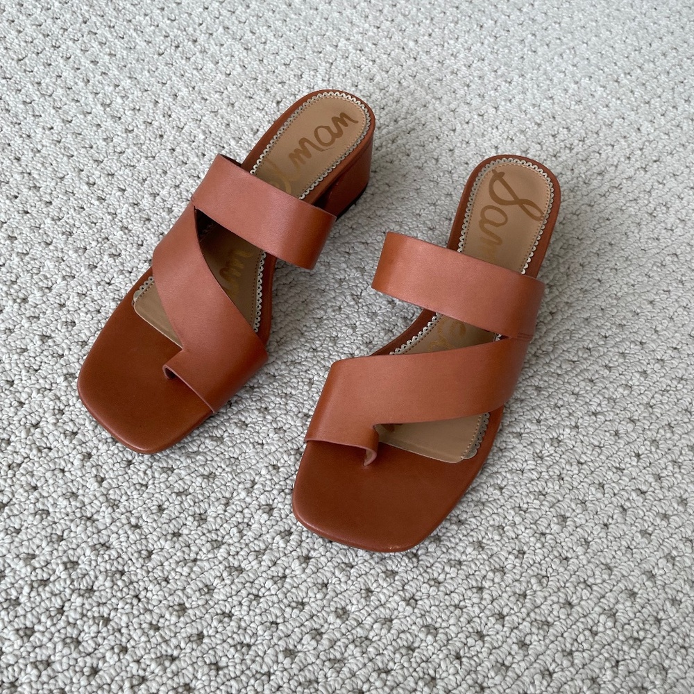 Sam Edelman sandals in a beautiful cognac color! Only worn a few times!